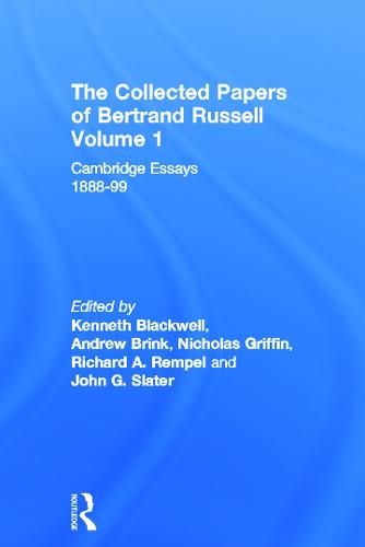 The Collected Papers of Bertrand Russell, Volume 1