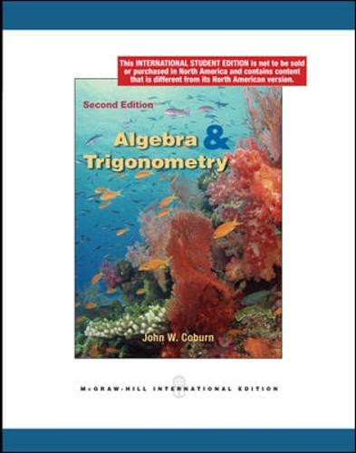 Algebra and Trigonometry 2nd edition (Int'l Ed)
