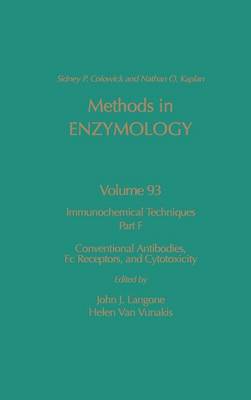 Immunochemical Techniques, Part F: Conventional Antibodies, Fc Receptors, and Cytotoxicity: Volume 93