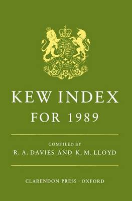 n: Kew Index for 1989