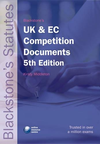 Blackstone's UK and EC Competition Documents