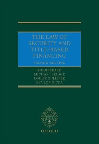 The Law of Security and Title-Based Financing