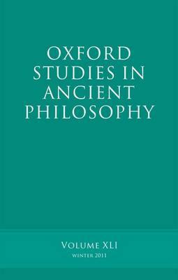 Oxford Studies in Ancient Philosophy, Volume 41