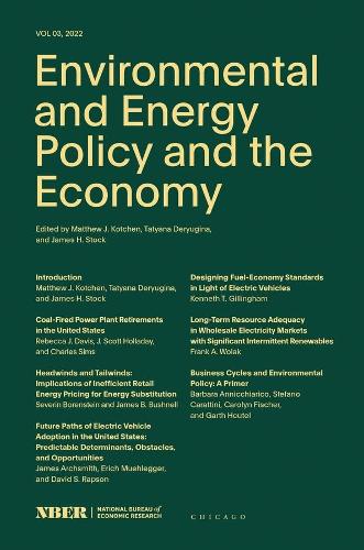 Environmental and Energy Policy and the Economy Volume 3
