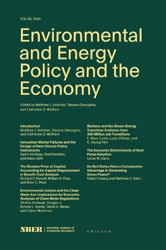 Environmental and Energy Policy and the Economy Volume 5