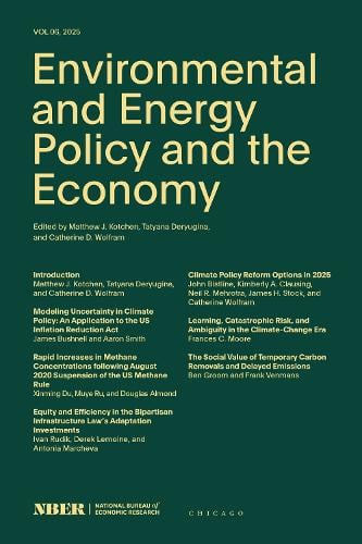 Environmental and Energy Policy and the Economy Volume 6
