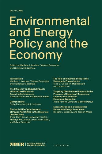 Environmental and Energy Policy and the Economy Volume 7