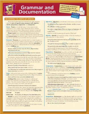 Study Card for Grammar and Documentation
