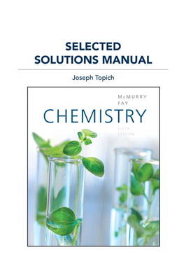 Selected Solutions Manual for Chemistry