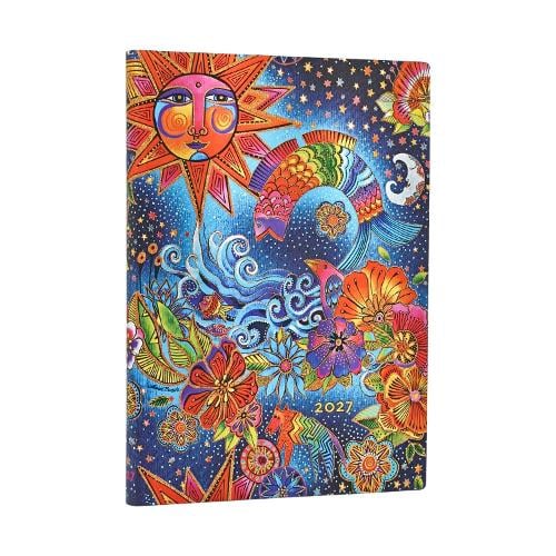 2027 Celestial Magic (Whimsical Creations) Midi 12-Month Softcover Dayplanner (Elastic Band Closure) Horizontal