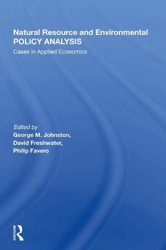 Natural Resource And Environmental Policy Analysis