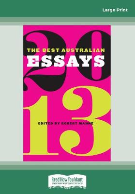 The Best Australian Essays 2013