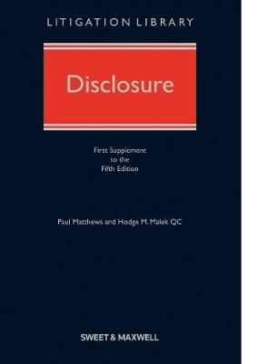 Disclosure 1st Supplement