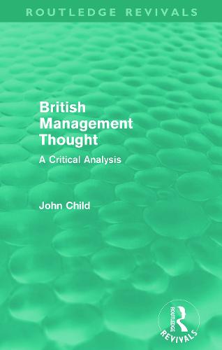 British Management Thought (Routledge Revivals)