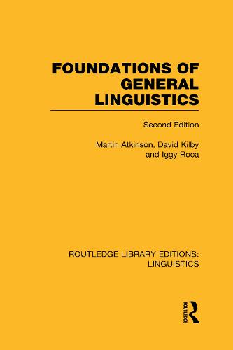 Foundations of General Linguistics (RLE Linguistics A: General Linguistics)