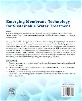 Emerging Membrane Technology for Sustainable Water Treatment