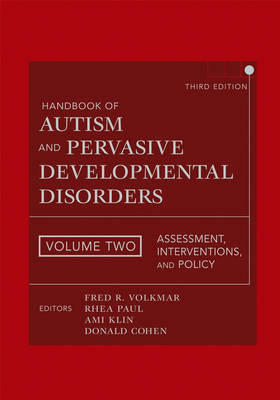Handbook of Autism and Pervasive Developmental Disorders