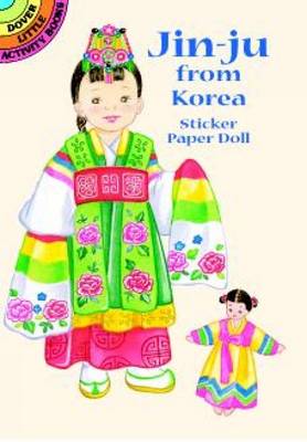 Jin-Ju from Korea Sticker Paper Doll