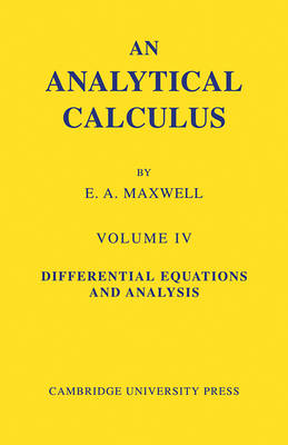 An Analytical Calculus: Volume 4