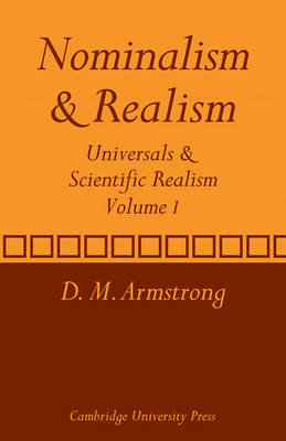 Nominalism and Realism: Volume 1