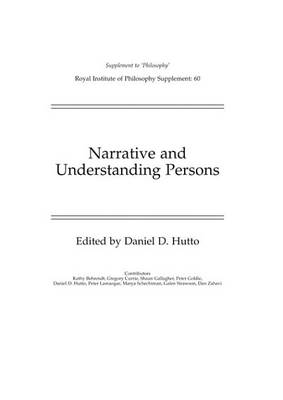 Narrative and Understanding Persons
