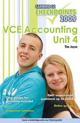 Cambridge Checkpoints VCE Accounting Unit 4 2009 2009: Unit 4