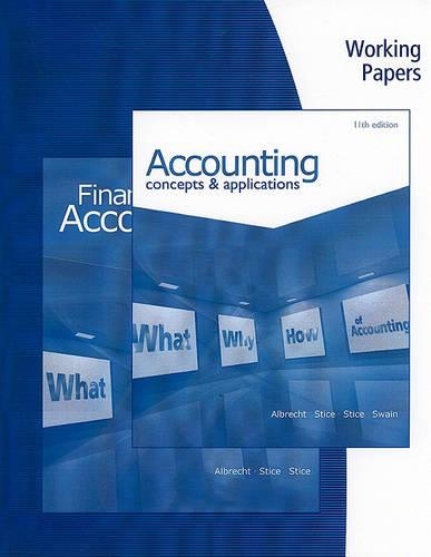 Accounting: Concepts and Applications or Financial Accounting