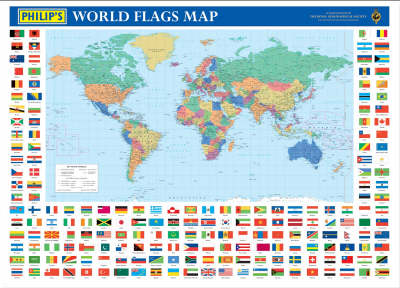 Philip's World Flags Wall Map