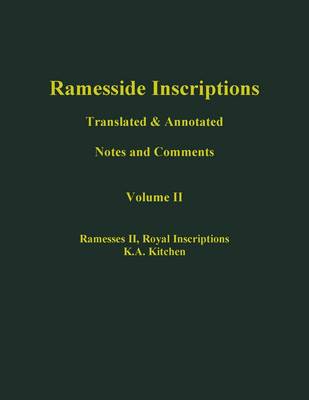 Ramesside Inscriptions, Ramesses II: Royal Inscriptions