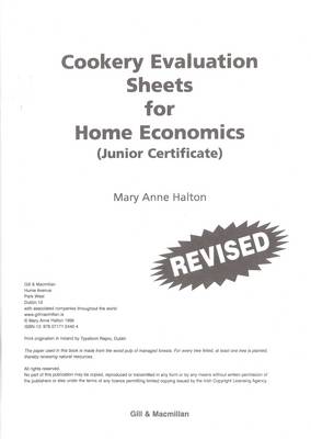 Cookery Evaluation Sheets