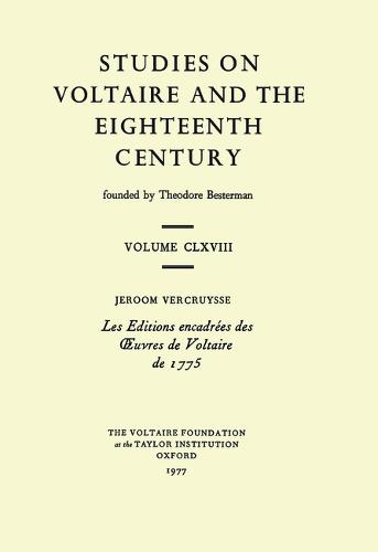 Les Editions encadrées des œuvres de Voltaire de 1775