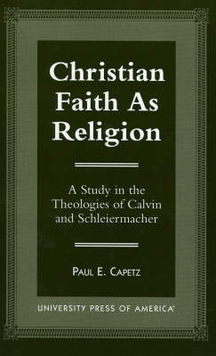 Christian Faith as Religion