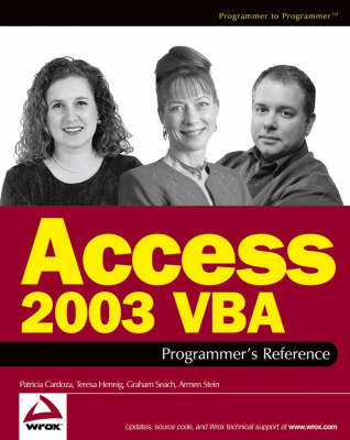 Access 2003 Vba Programmer's Reference (Wrox Press)