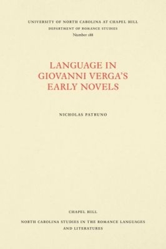Language in Giovanni Verga's Early Novels