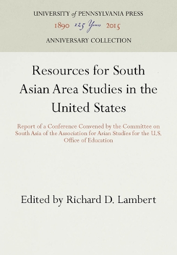 Resources for South Asian Area Studies in the United States