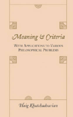 Meaning and Criteria