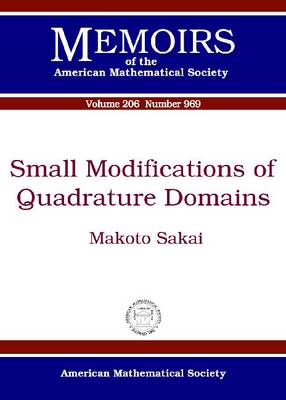 Small Modifications of Quadrature Domains