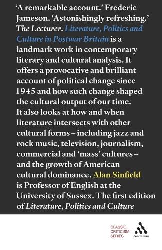 Literature, Politics and Culture in Postwar Britain