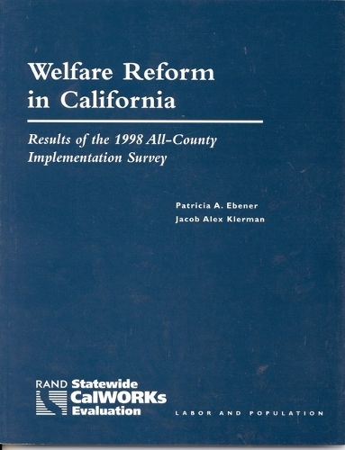 Welfare Reform in California