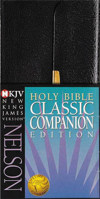 NKJV, Checkbook Bible, Compact, Bonded Leather, Black, Wallet Style, Red Letter