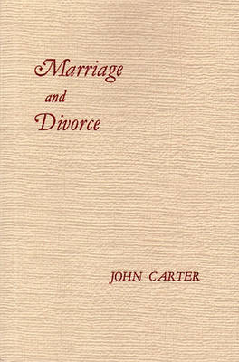 Marriage and Divorce