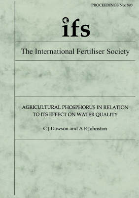 Agricultural Phosphorus in Relation to Its Effect on Water Quality