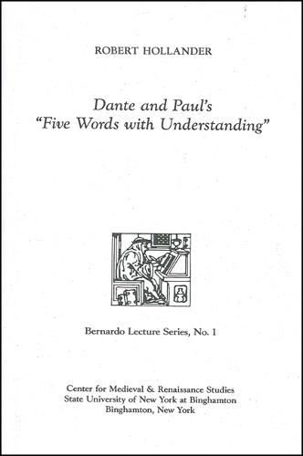 Dante and Paul's "Five Words with Understanding"