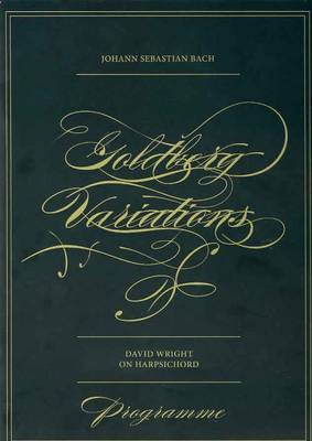 Johann Sebastian Bach. Goldberg Variations. David Wright on Harpsichord