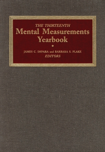 The Thirteenth Mental Measurements Yearbook