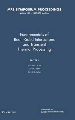 Fundamentals of Beam-solid Interactions and Transient Thermal Processing: Volume 100