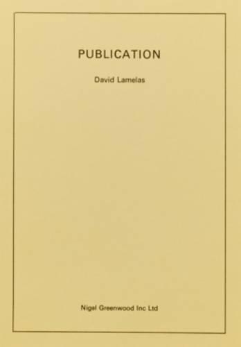 David Lamelas: Publication