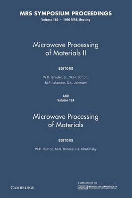 Microwave Processing of Materials II