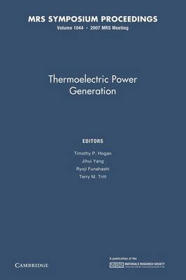 Thermoelectric Power Generation: Volume 1044