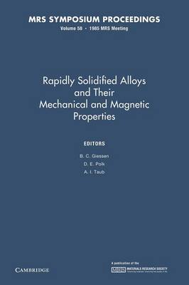 Rapidly Solidified Alloys and Their Mechanical and Magnetic Properties: Volume 58